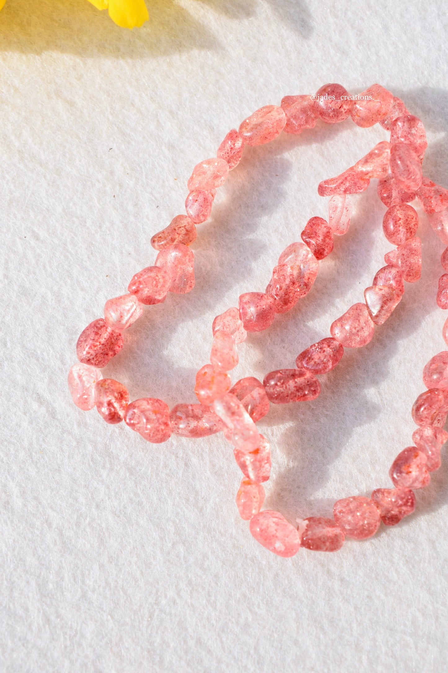 Bracciale elastico Quarzo Fragola