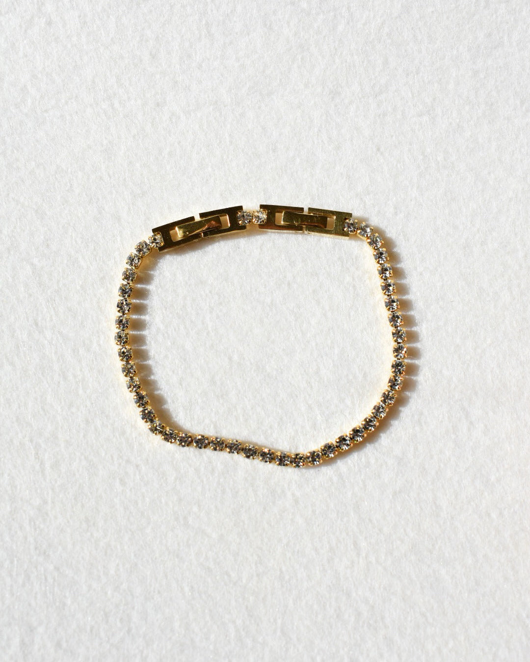 Bracciale Tennis Dorato acciaio inox