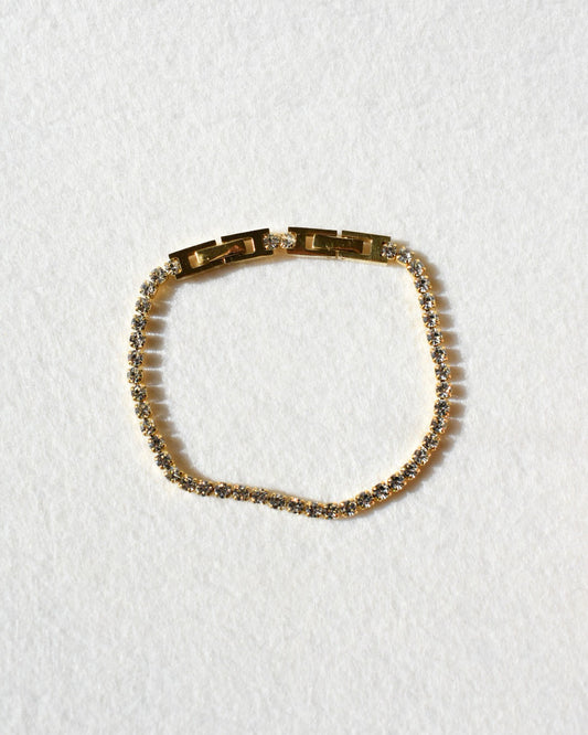 Bracciale Tennis Dorato acciaio inox