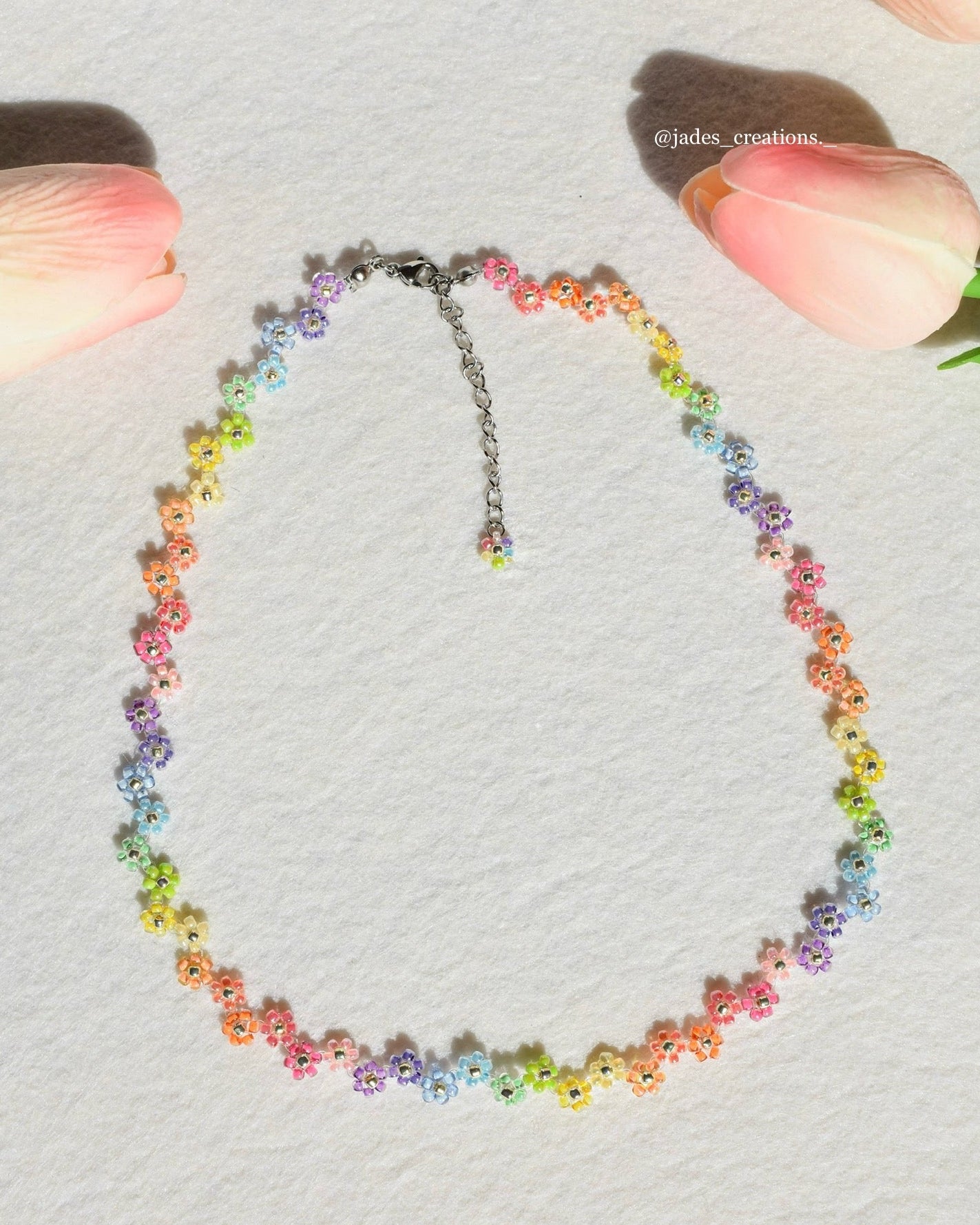 Collana Flora Arcobaleno argento