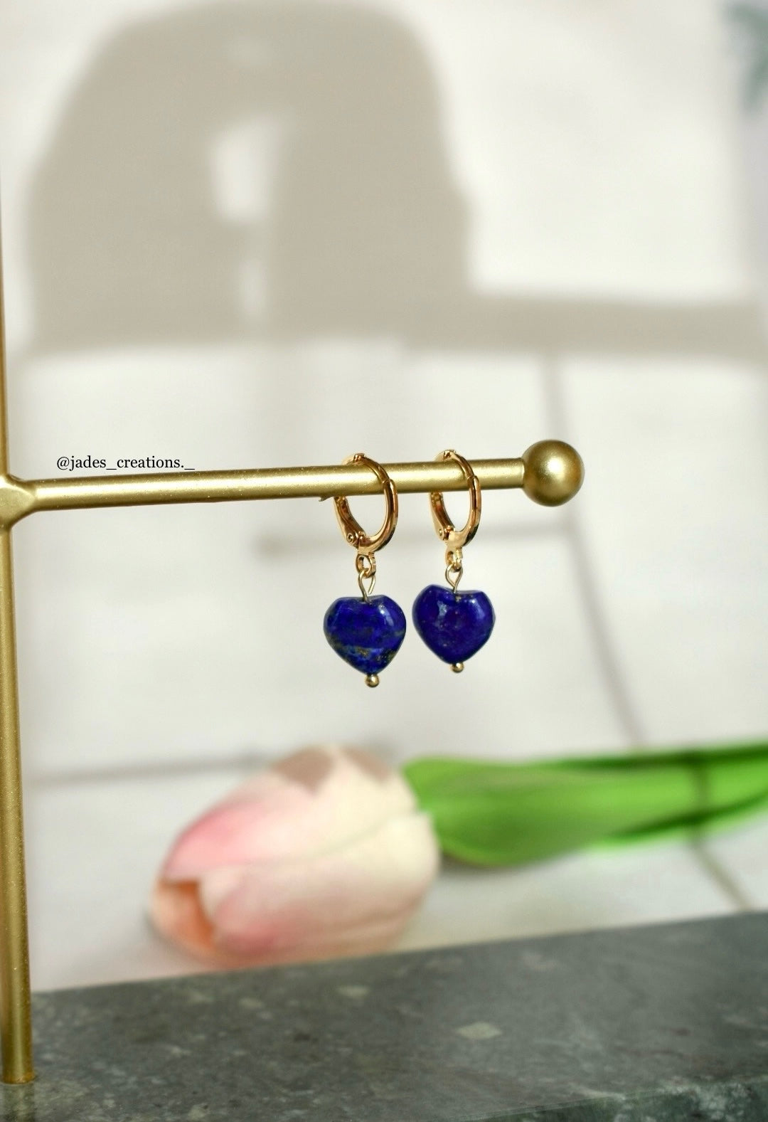 Orecchini cuore con Lapislazzuli