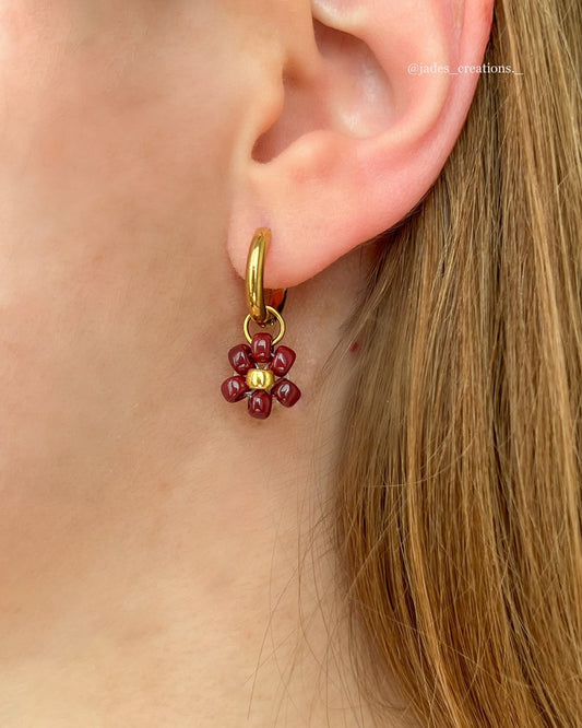 Orecchini Floreali Cioccolato