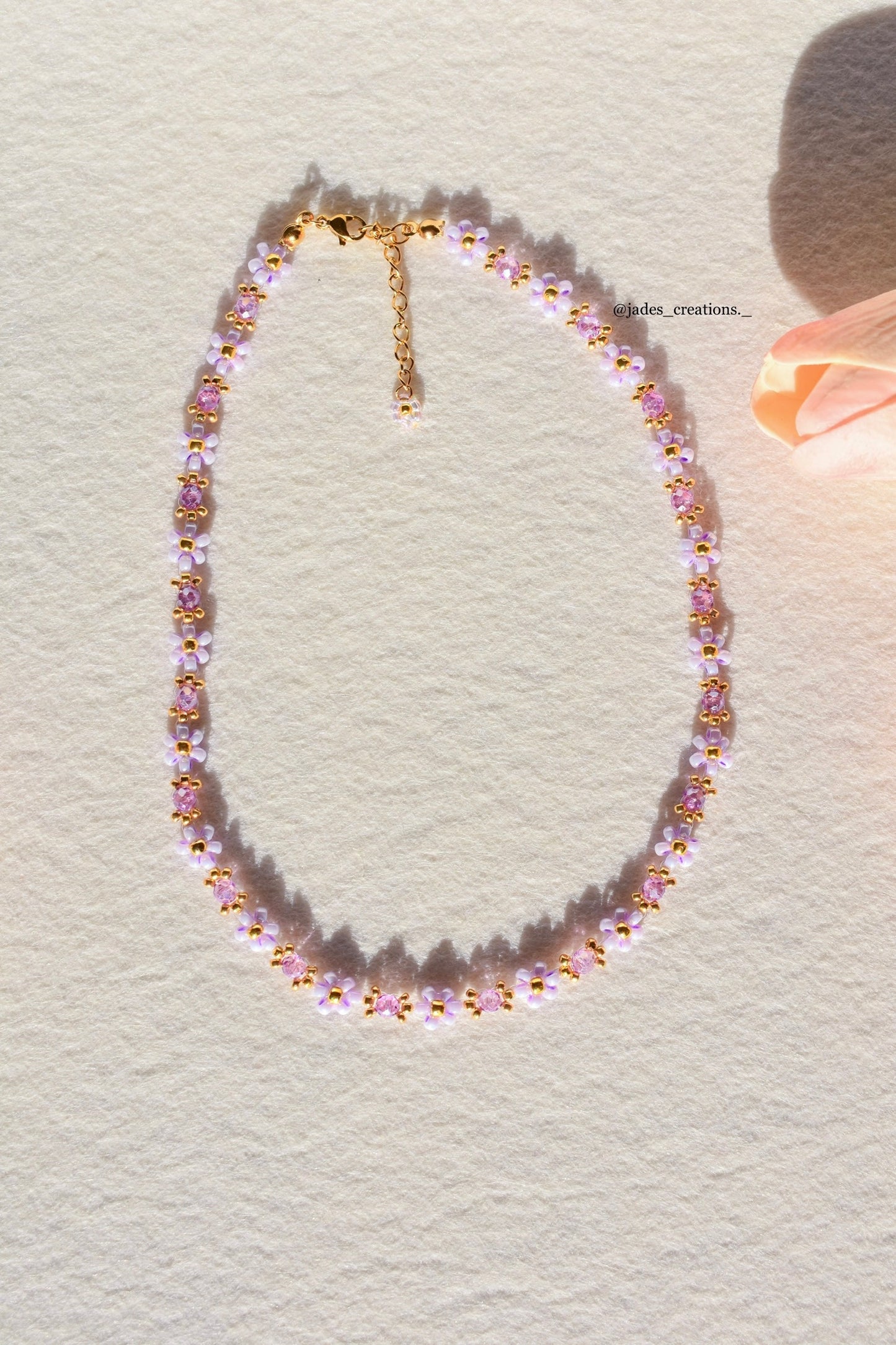 Collana Margherite girocollo Viola