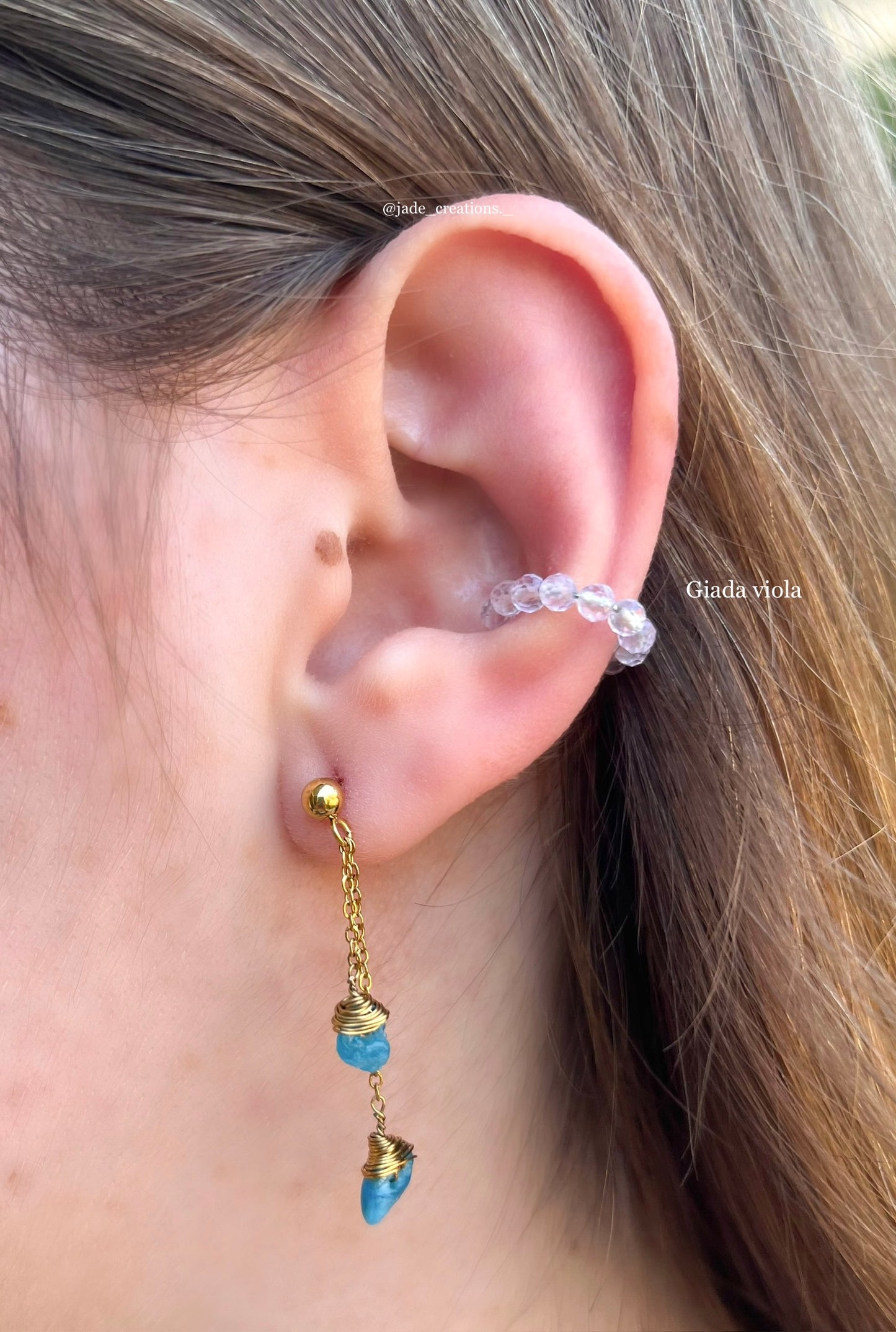 Ear Cuff con cristalli 3mm