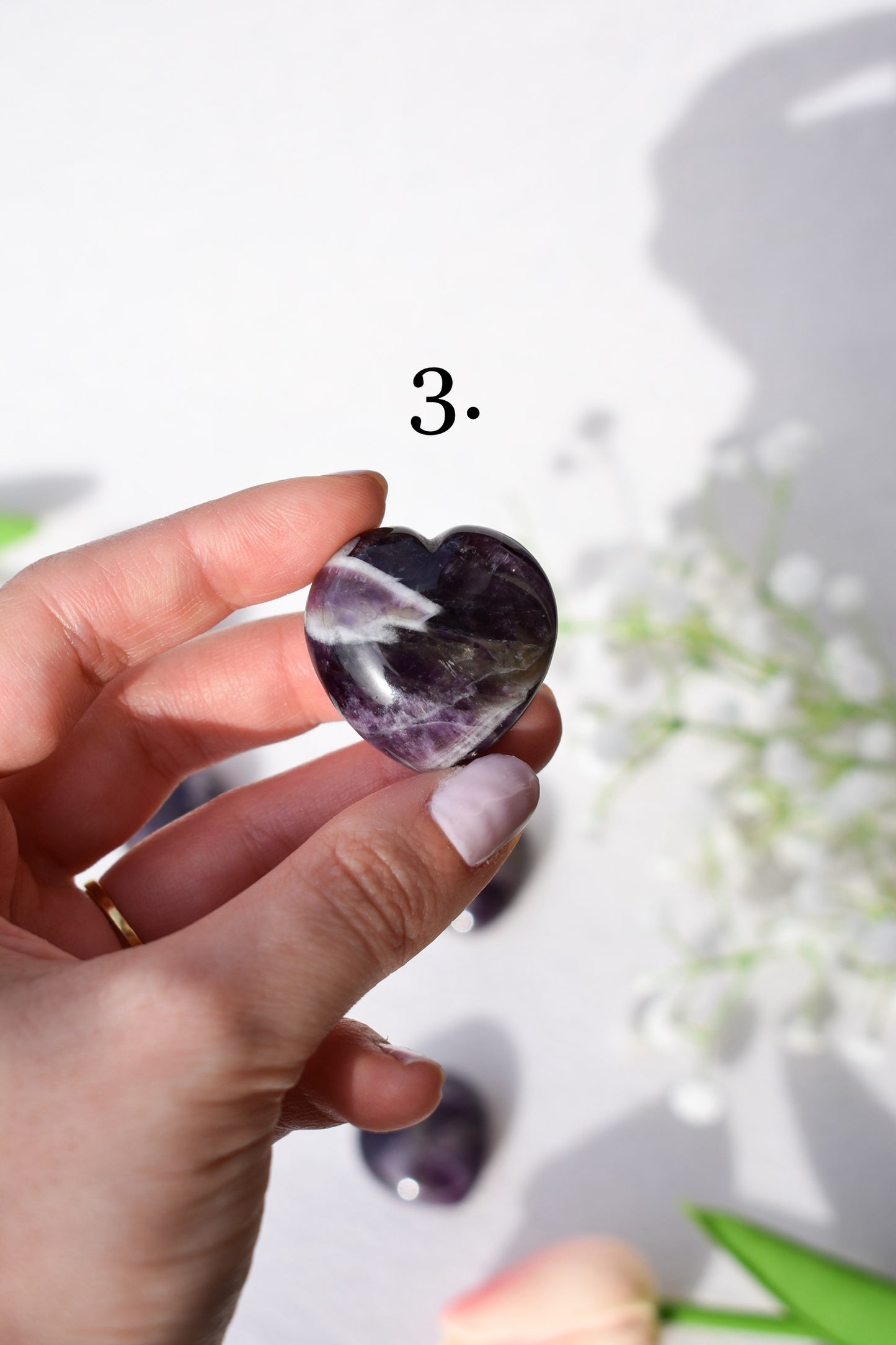 Cuore in Ametista Chevron