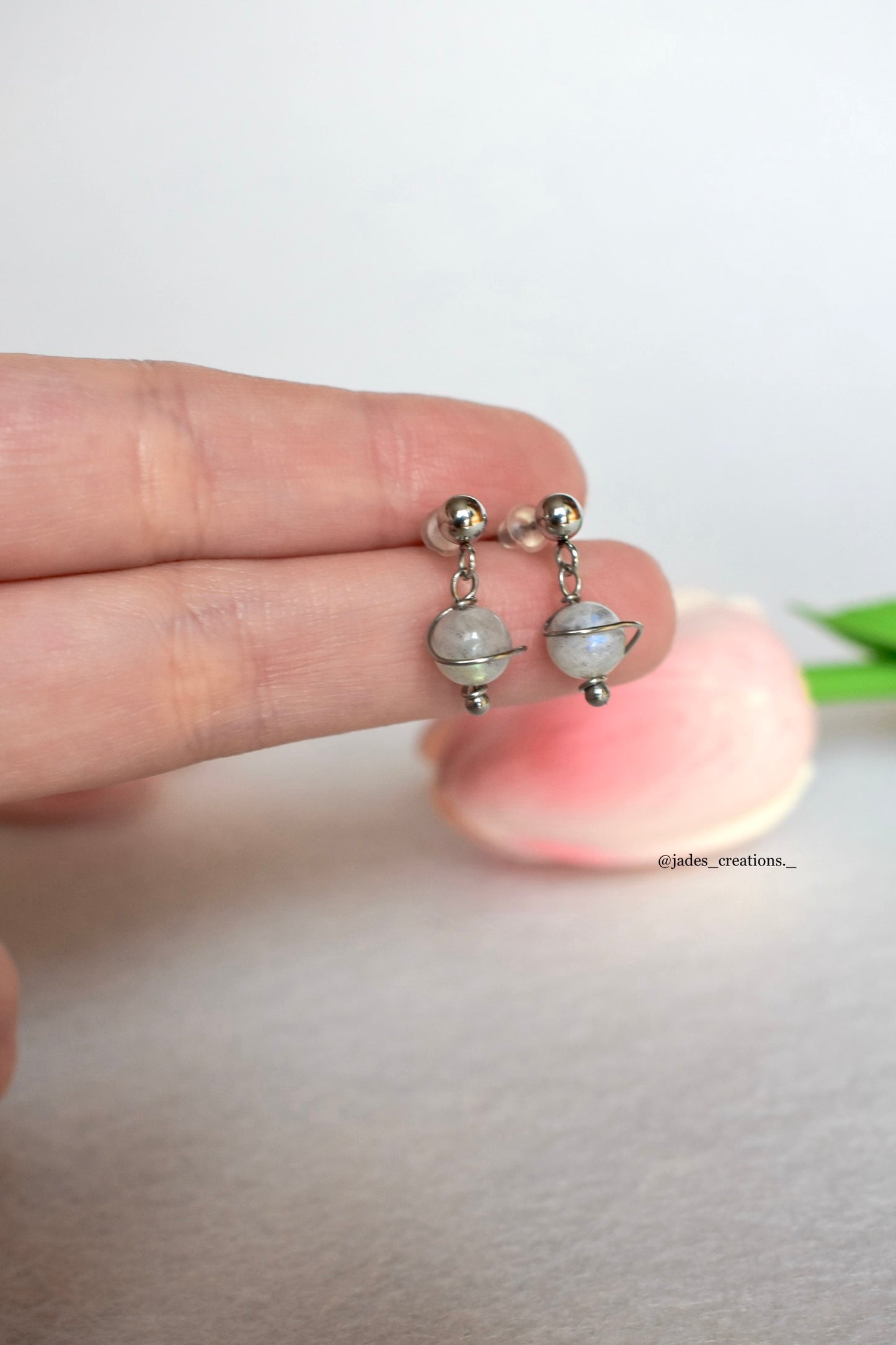 Orecchini Saturno con Labradorite