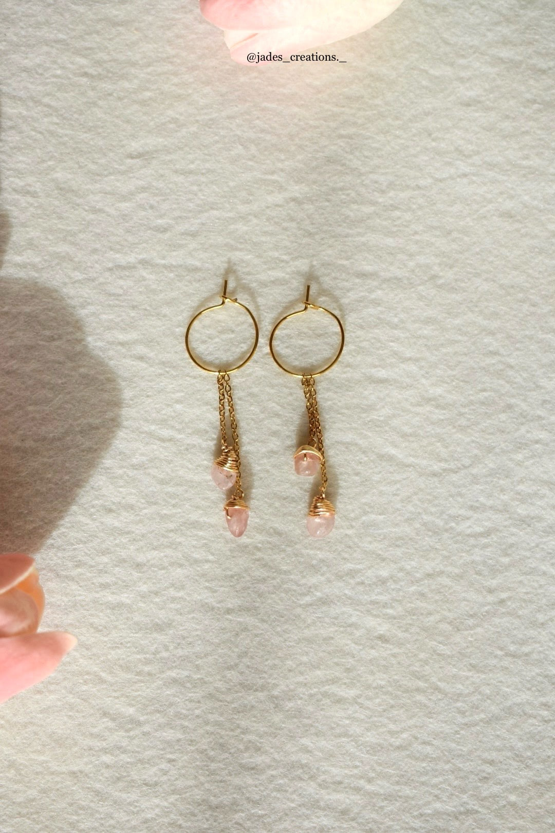 Orecchini con Quarzo Rosa