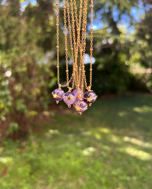 Collana Saturno 2.0 con Ametista